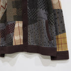 瘋狂圖案針織開襟衫#棕色 [SC2320-KN09]