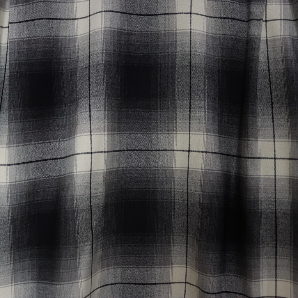 OMBRE CHECK OPEN COLLAR SHIRT L/S -TYPE 1- #WHITE [23FW-WMS-OC01]