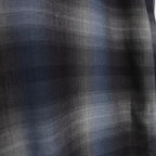 OMBRE CHECK OPEN COLLAR SHIRT L/S -TYPE 2- #NAVY [23FW-WMS-OC02]