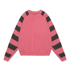 OVERDYE STRIPE SLEEVE BIG CREW NECK #RED [CES24CS19]