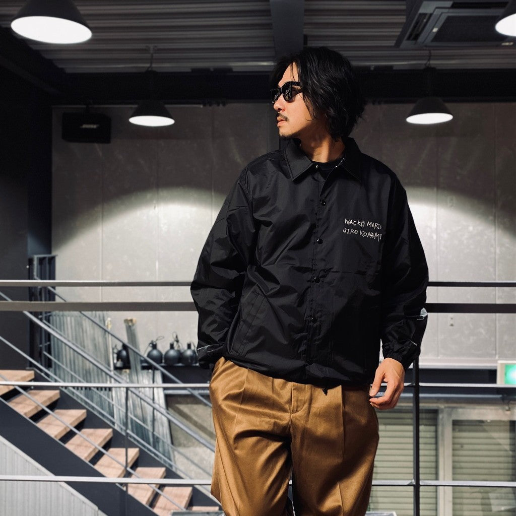 JIRO KONAMI | COACH JACKET - TYPE 2 - #BLACK [JIROKONAMI-WM-BL02]