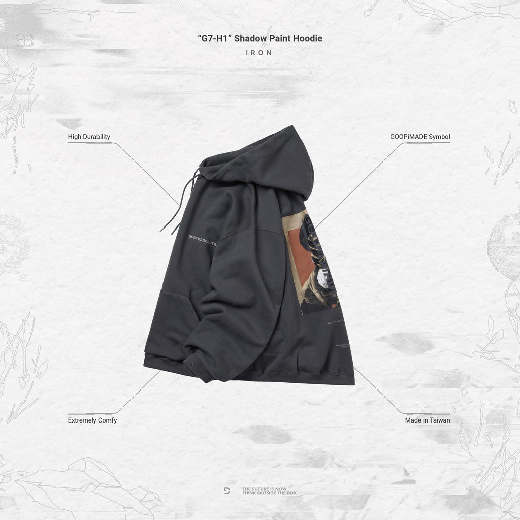 「G7-H1」陰影漆連帽衫#IRON [GOOPI-23AW-OCT-03]