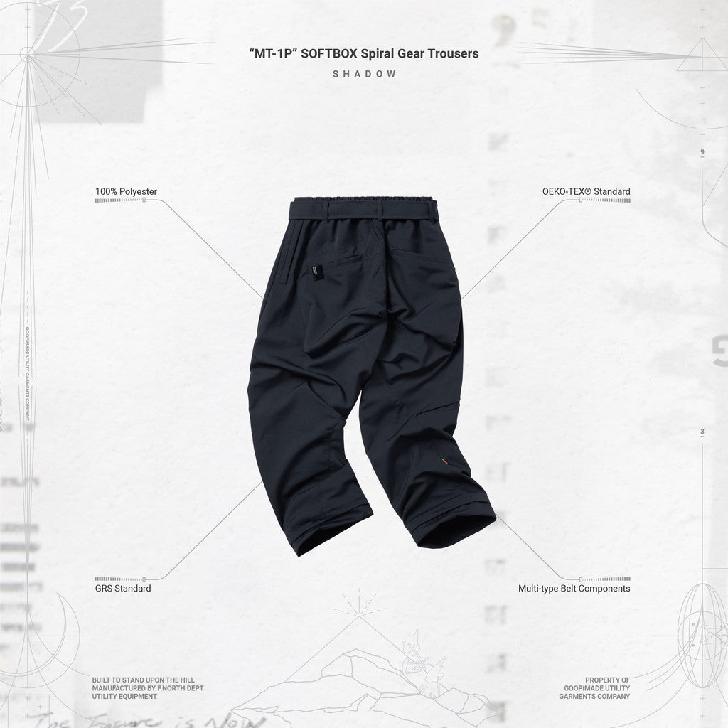 “MT-1P”SOFTBOX 螺旋齒輪長褲#SHADOW [GOOPI-23AW-JAN-01]