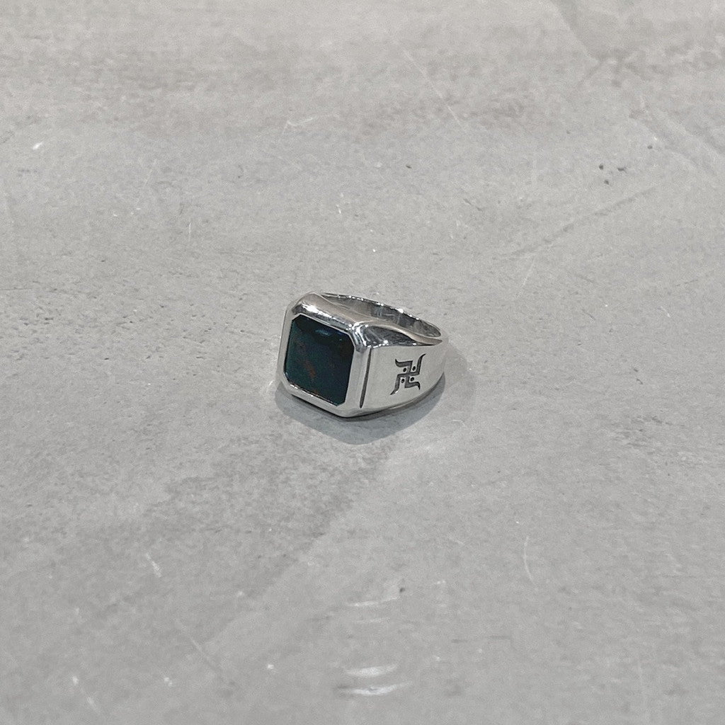 血石圖章戒指 - 類型 2- #SILVER [WMGP-RG11]