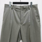 PLEATED TROUSERS -TYPE 2- #GRAYGREEN [23FW-WMP-TR08]