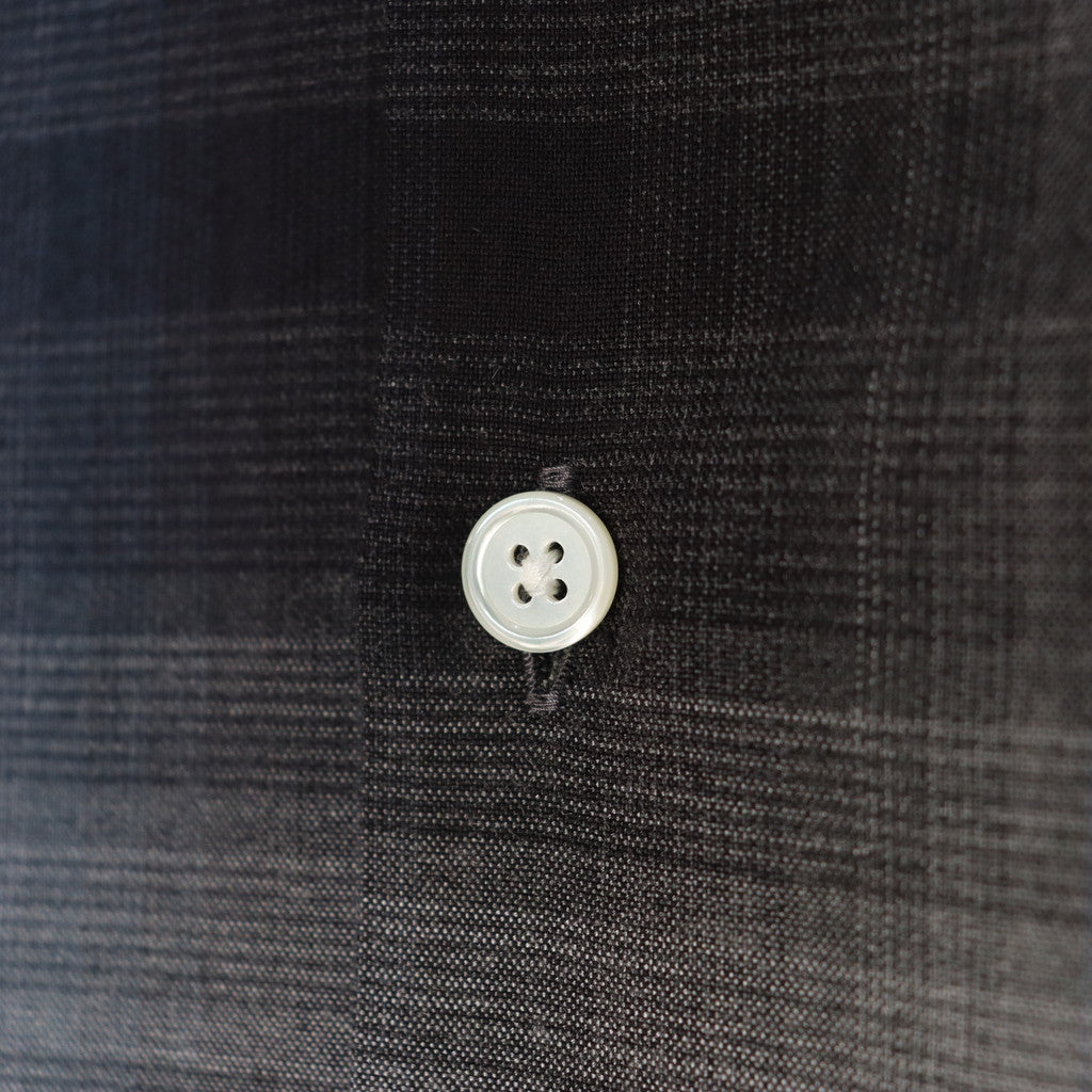 OMBRE CHECK OPEN COLLAR SHIRT L/S -TYPE 2- #NAVY [23FW-WMS-OC02]