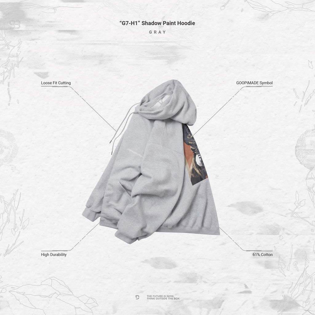 "G7-H1" 陰影漆連帽衫 #GRAY [GOOPI-23AW-OCT-03]