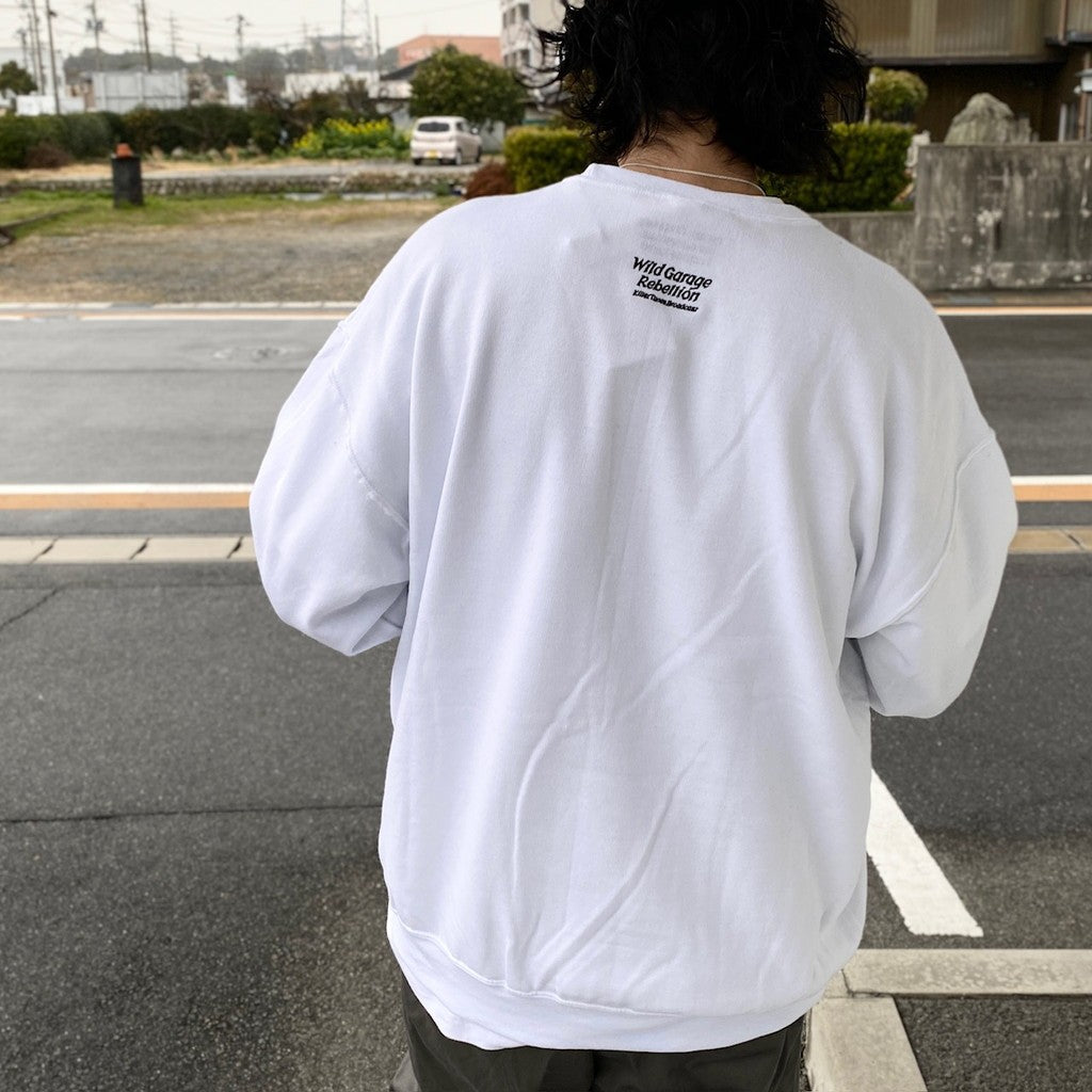 CREW NECK SWEAT SHIRT -TYPE 2- #WHITE [24SS-WMC-SS02]