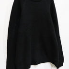SPLICE KNIT SWEATER #BLACK [FW23-KN01]