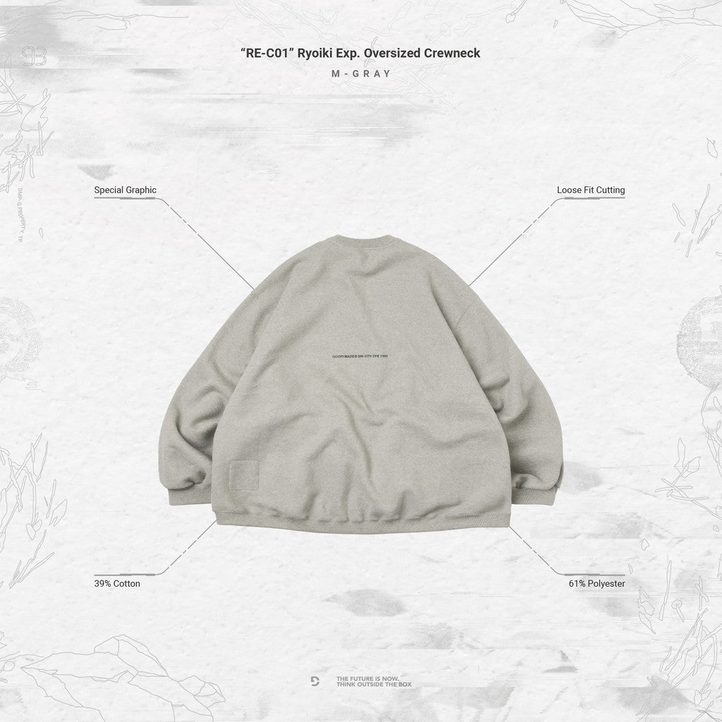 「RE-C01」Ryoiki Exp. 超大圓領毛衣 #M-GRAY [GOOPI-23AW-DEC-03]