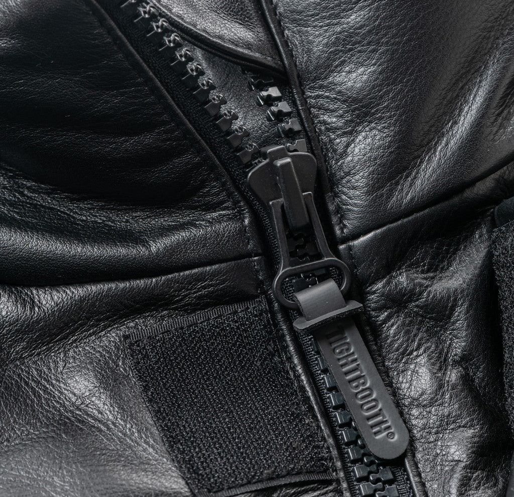 TBKB | SHORT LEATHER MONSTER PARKA #BLACK [FW23-TBKB01]