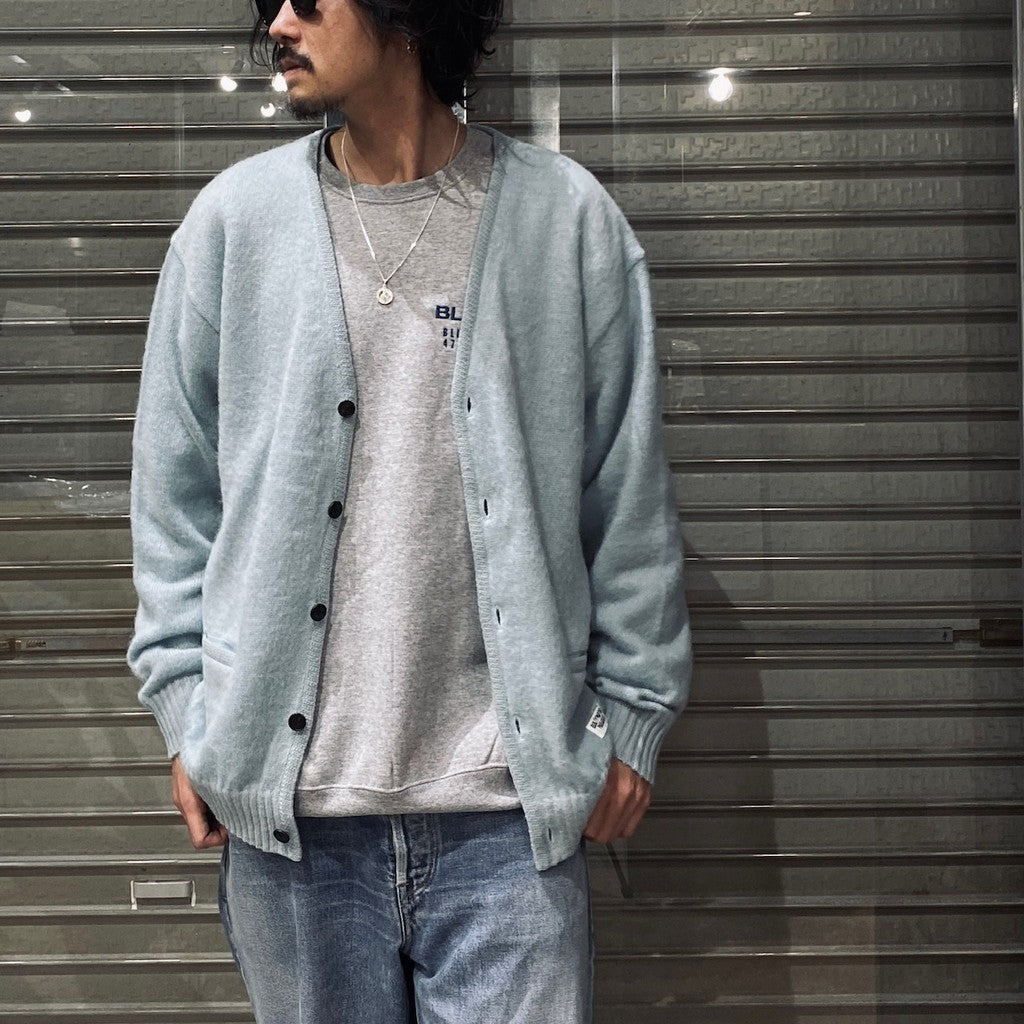 MOHAIR CARDIGAN -TYPE 1- #BLUE [24SS-WMK-KN05]