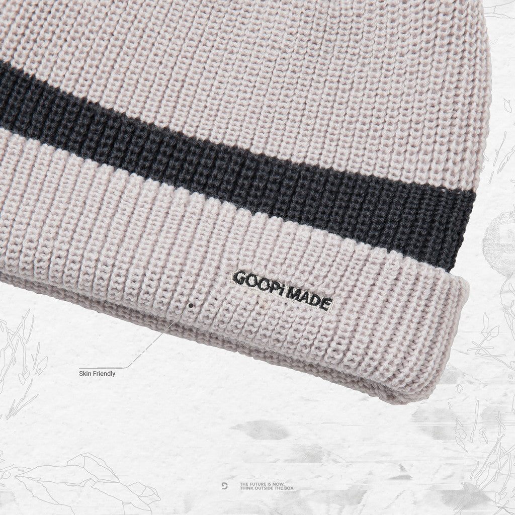 「MB-7」SOFTBOX 拼布毛線帽 #BEIGE [GOOPI-23AW-DEC-04]