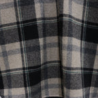 半拉鍊拼接格紋襯衫#黑色 [SC2320-SH04]