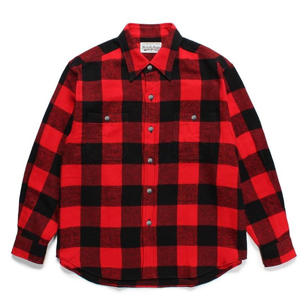 FLANNEL REGULAR COLLAR SHIRT -TYPE 1- #RED [24SSE-WMS-RC01]