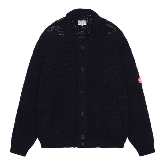COLLARED KNIT CARDIGAN #NAVY [CES24KN03]