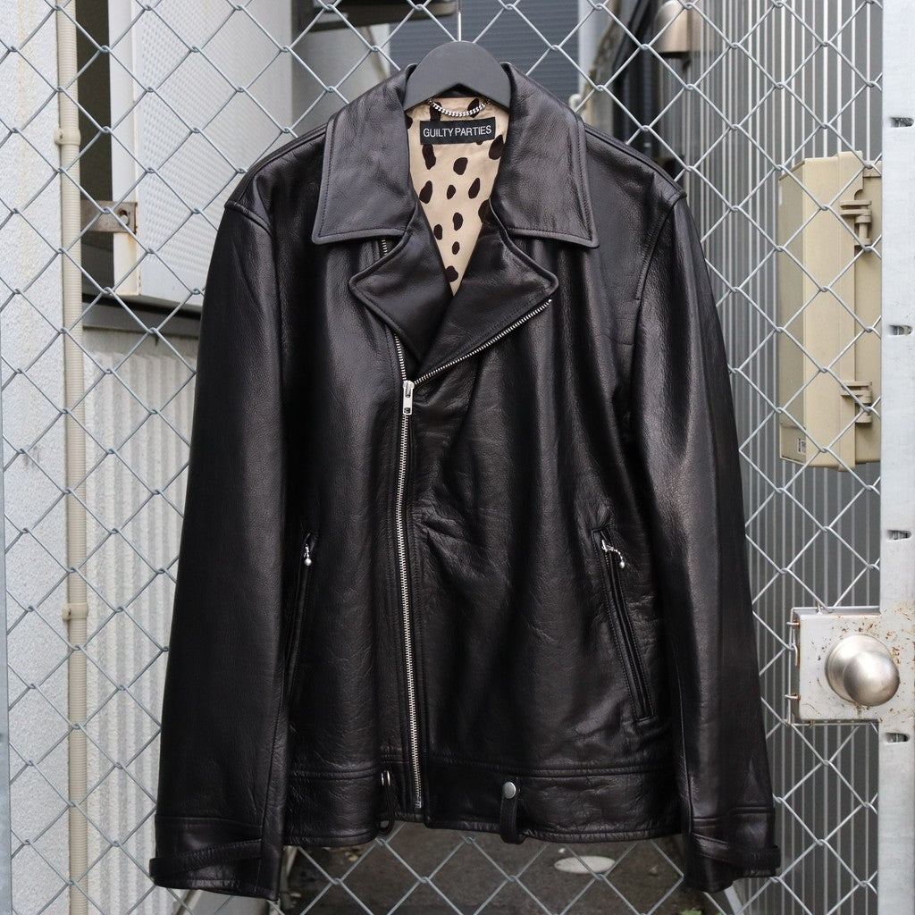 DOUBLE RIDERS LEATHER JACKET -TYPE 2- #BLACK [24SS-WMO-BL04]