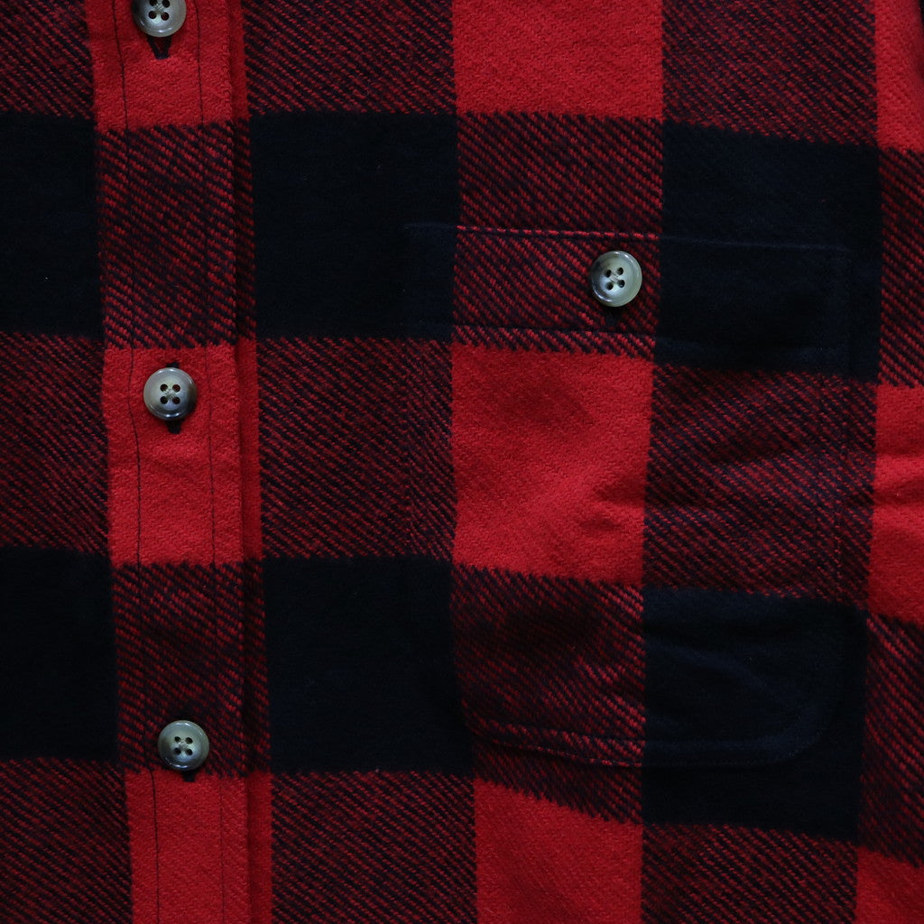 FLANNEL REGULAR COLLAR SHIRT -TYPE 1- #RED [24SSE-WMS-RC01]