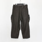 TWEED CARGO PANTS #OLIVE [FW23-B01]