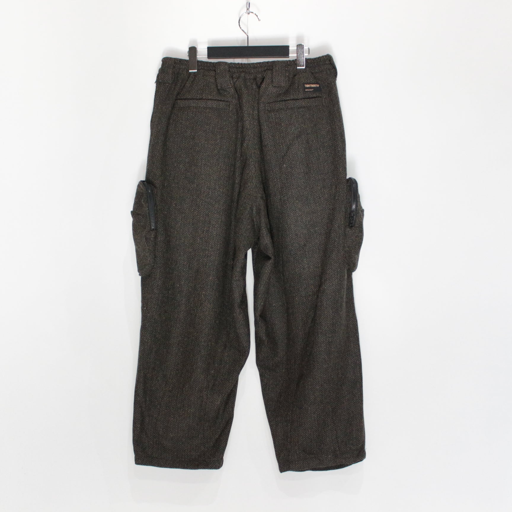 TWEED CARGO PANTS #OLIVE [FW23-B01]