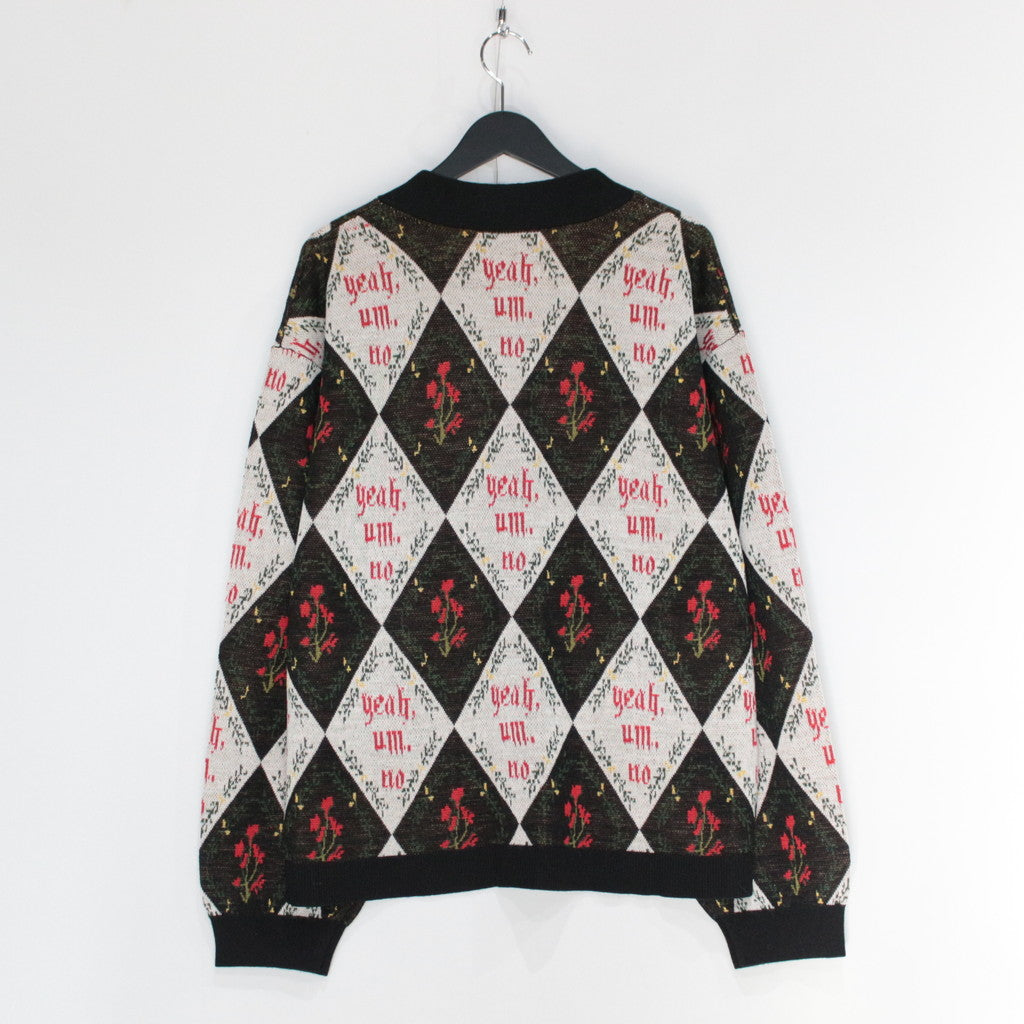 YEAH UM NO 針織開襟衫#黑色 [SC2320-KN07]