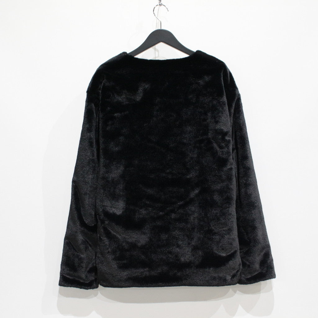 毛皮開襟衫#黑色 [SC2320-CT01]