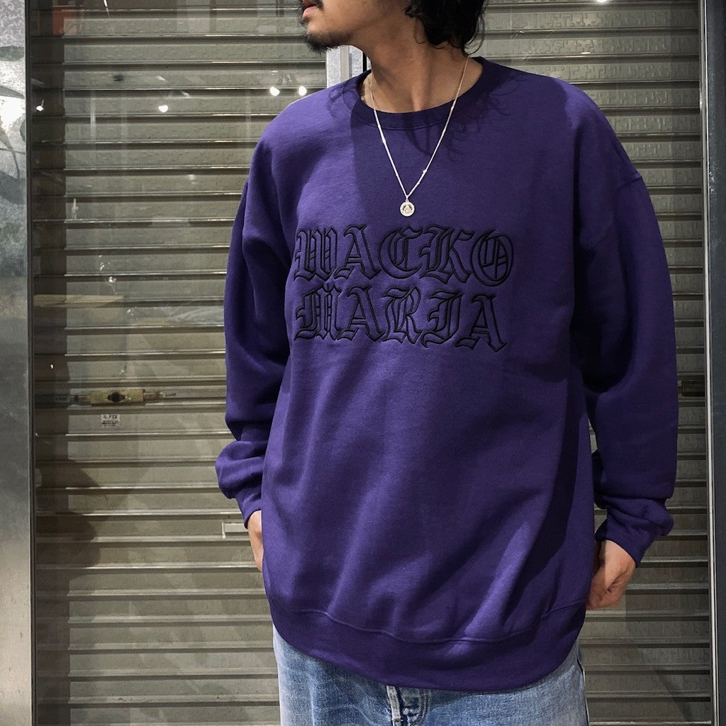 CREW NECK SWEAT SHIRT -TYPE 1- #PURPLE [24SS-WMC-SS01]