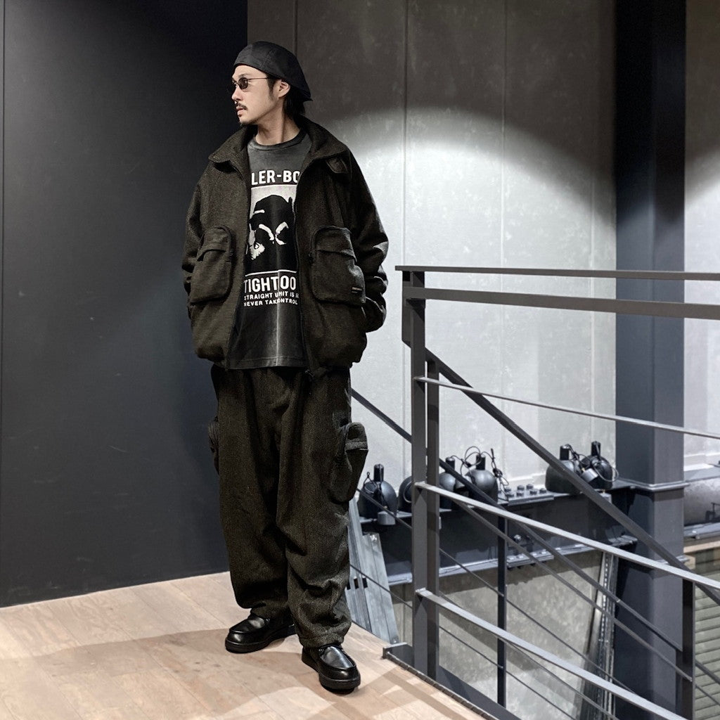 TBKB | HAND SIGN VELOURS #CHARCOAL [FW23-TBKB10]