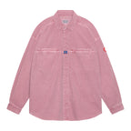 OVERDYE CORD DESIGN BIG SHIRT #PINK [CES24SH04]
