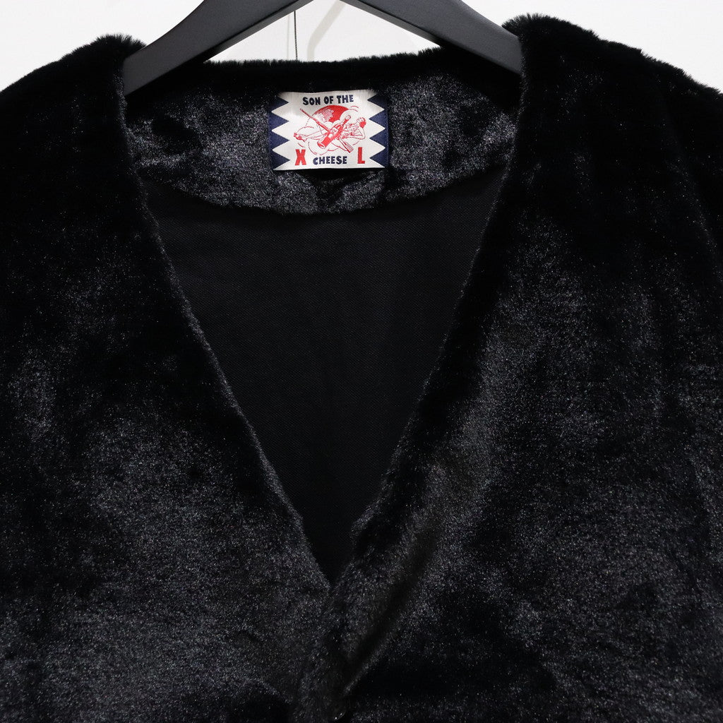 毛皮開襟衫#黑色 [SC2320-CT01]