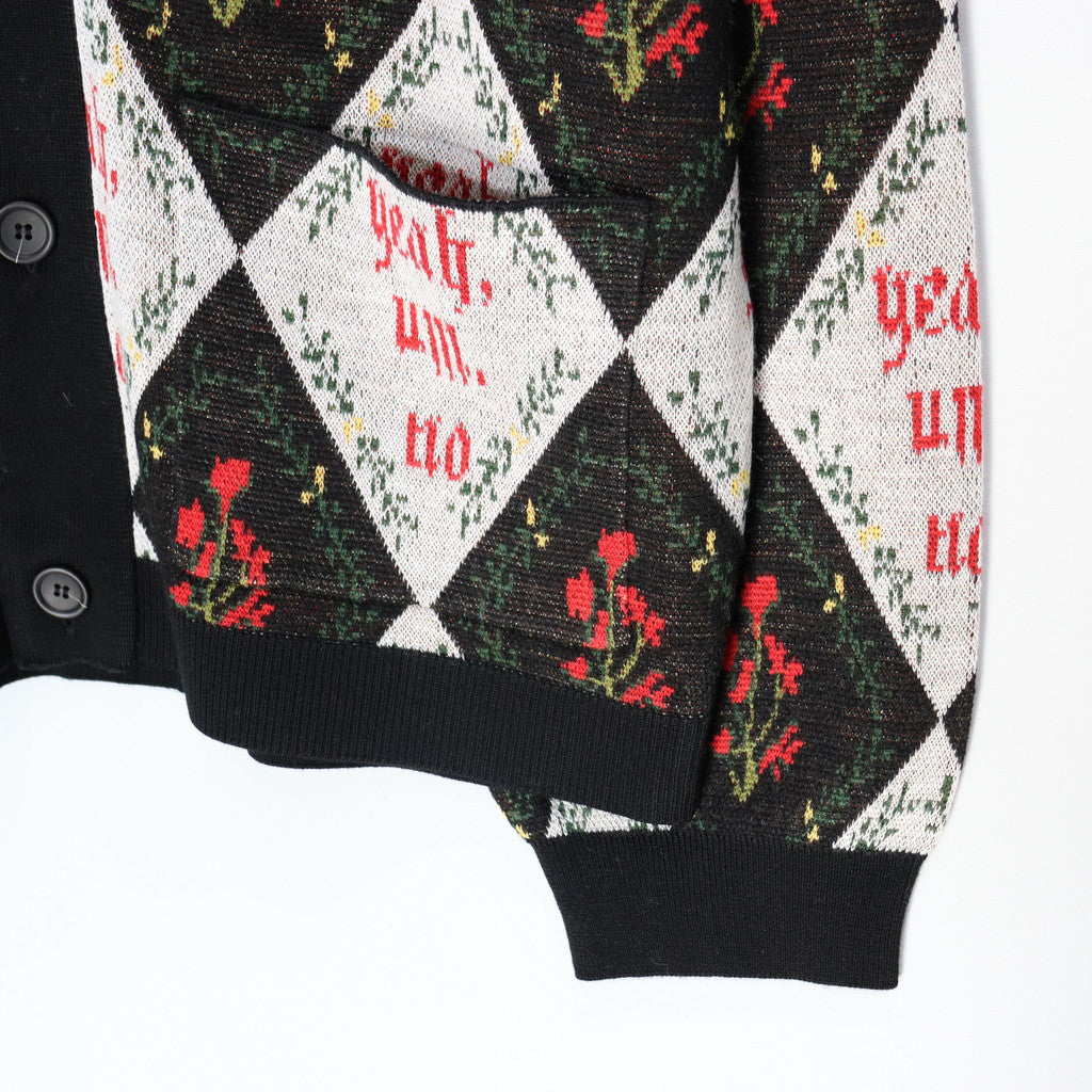 YEAH UM NO 針織開襟衫#黑色 [SC2320-KN07]