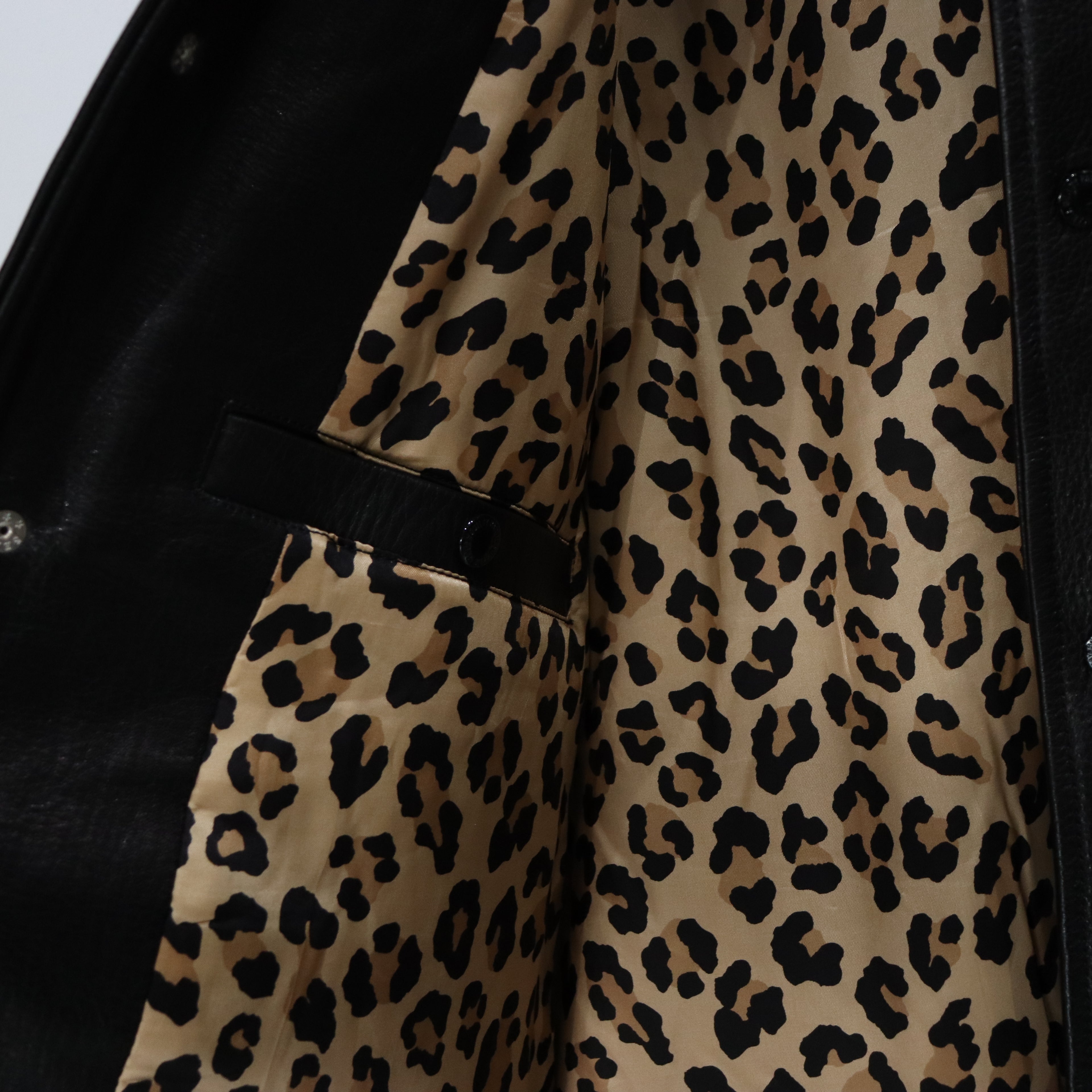 LEATHER VARSITY JACKET -A- -TYPE 2- #BLACK [23FW-WMO-BL03]