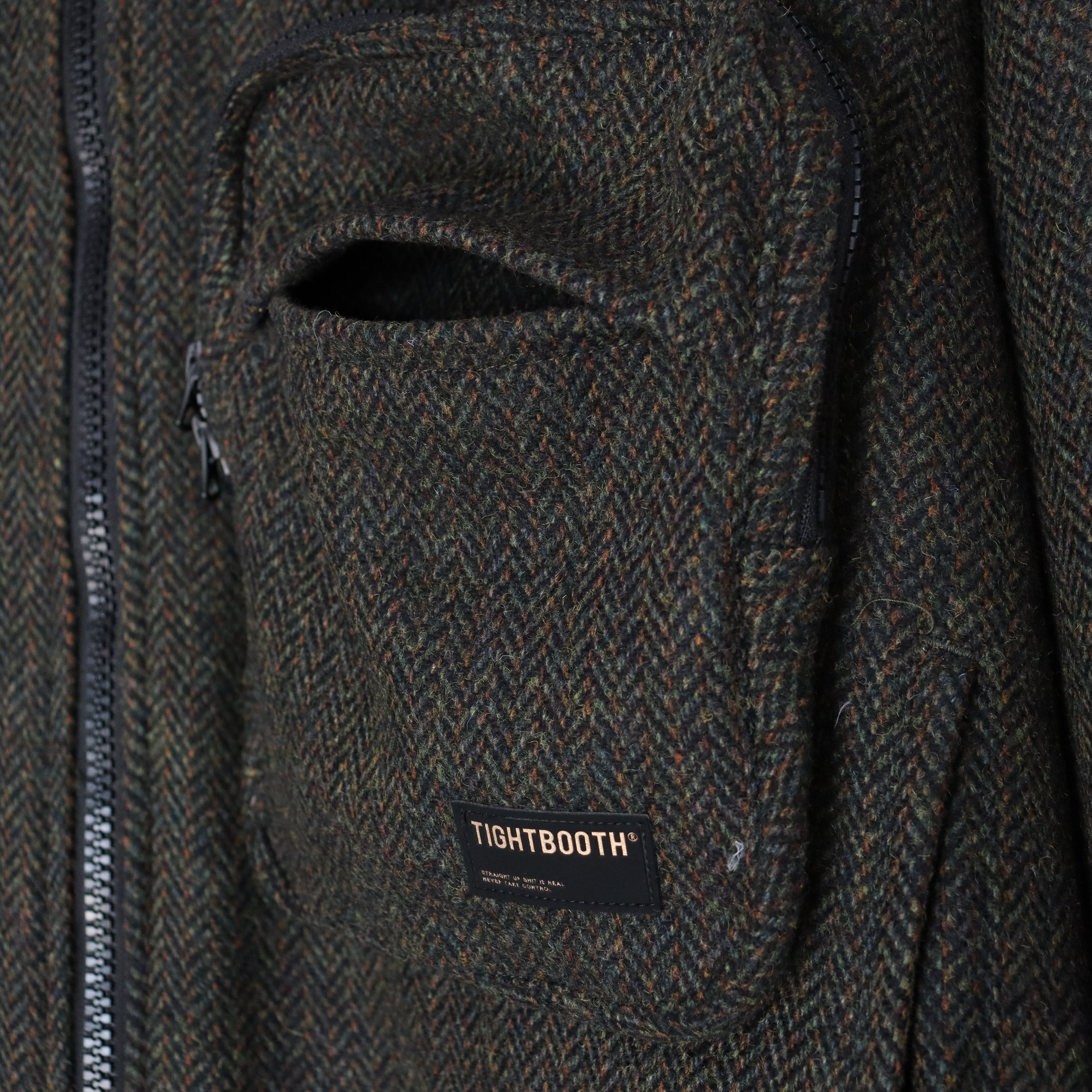 TWEED PUFFY JKT #OLIVE [FW23-JK03]