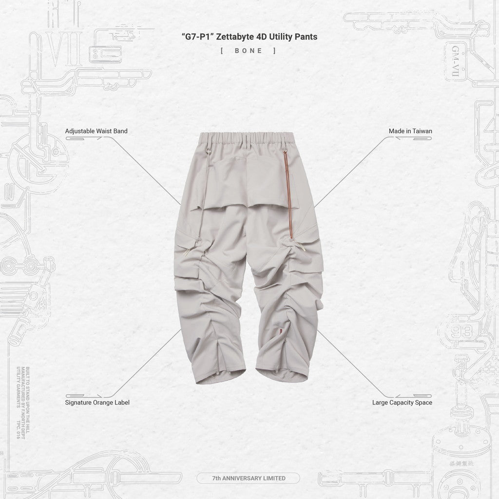 「G7-P1」 Zettabyte 4D Utility Pants #BONE [GOOPI-23AW-OCT-01]