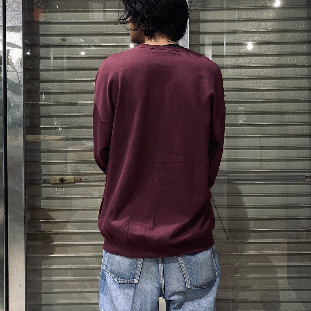 CREW NECK SWEAT SHIRT -TYPE 1- #BURGUNDY [24SS-WMC-SS01]