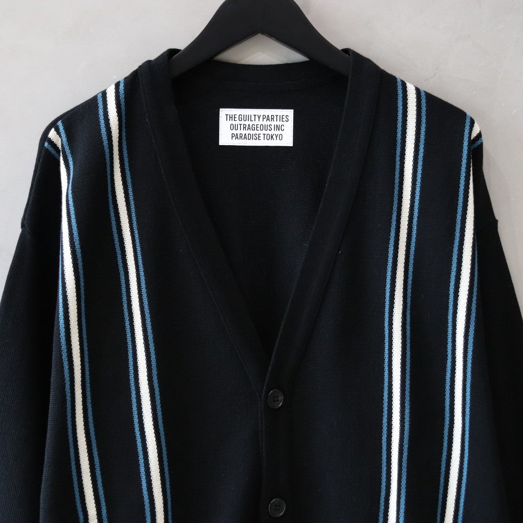STRIPED CARDIGAN #BLACK [24SS-WMK-KN13]
