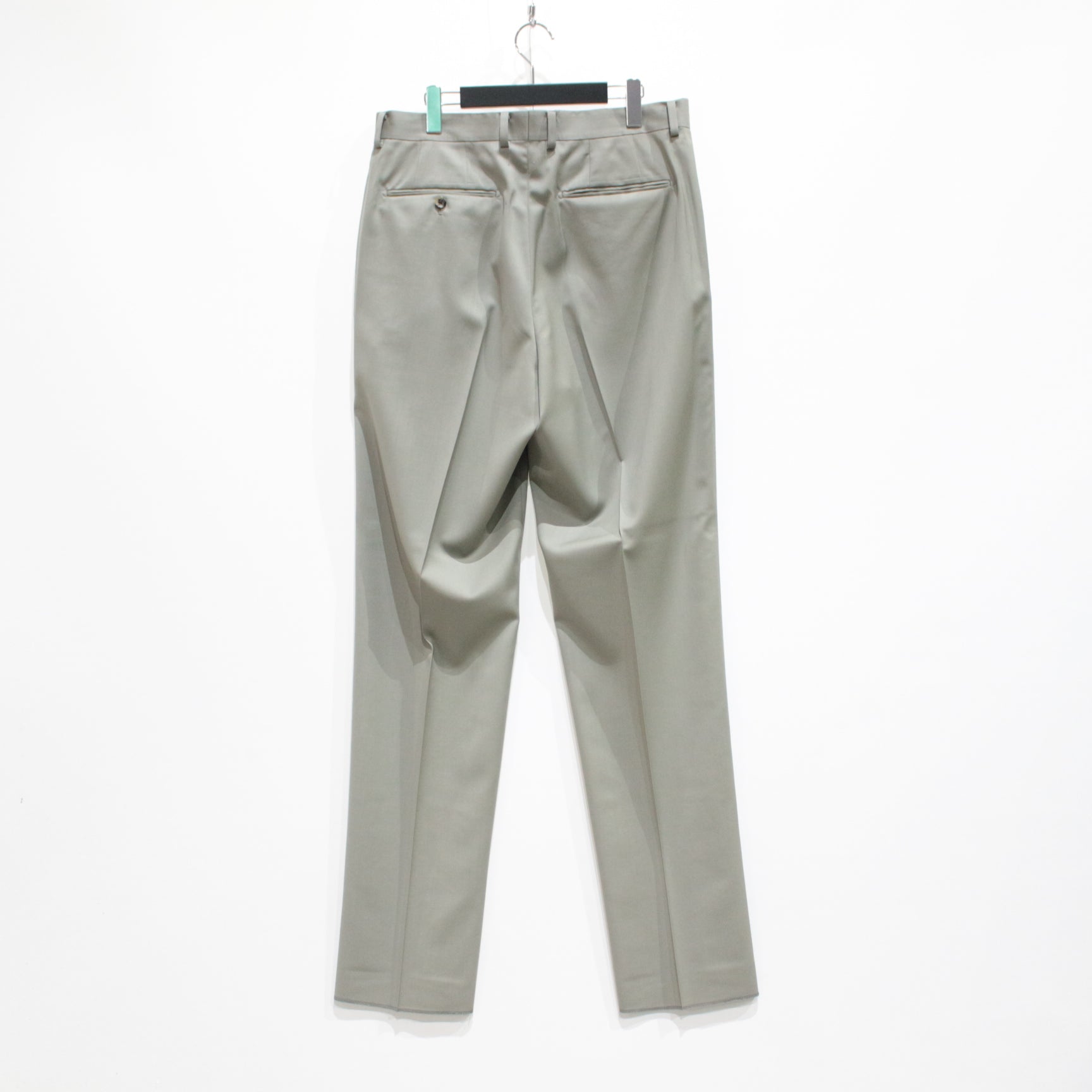 PLEATED TROUSERS -TYPE 2- #GRAYGREEN [23FW-WMP-TR08]