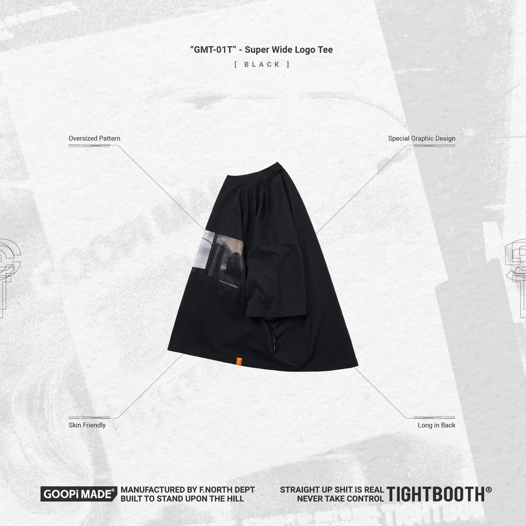 TBPR | 「GMT-01T」 Super Wide Logo Tee #BLACK [GOOPI-23AW-DEC-TBPR-01]
