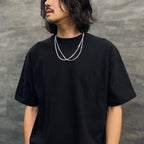 Flat Link Necklace Large 60cm #SILVER [XON025]