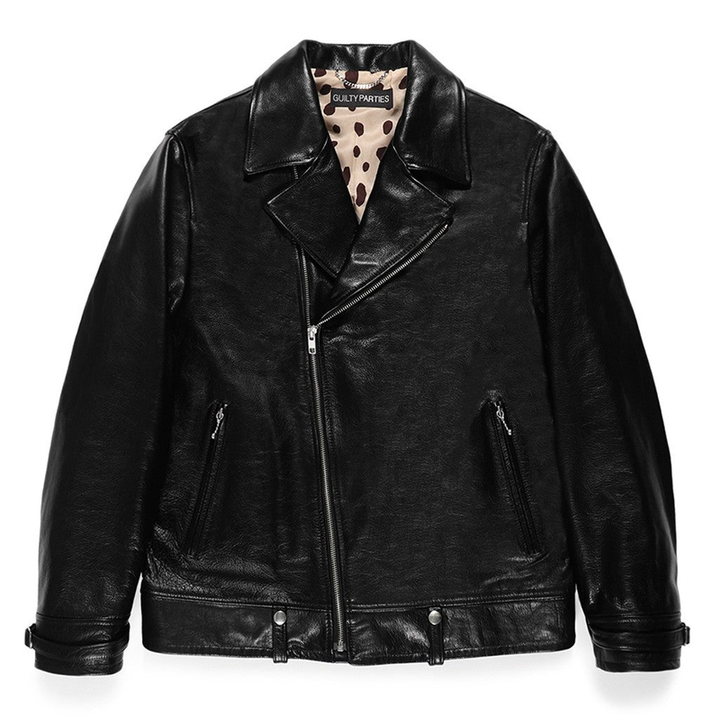 DOUBLE RIDERS LEATHER JACKET -TYPE 2- #BLACK [24SS-WMO-BL04]