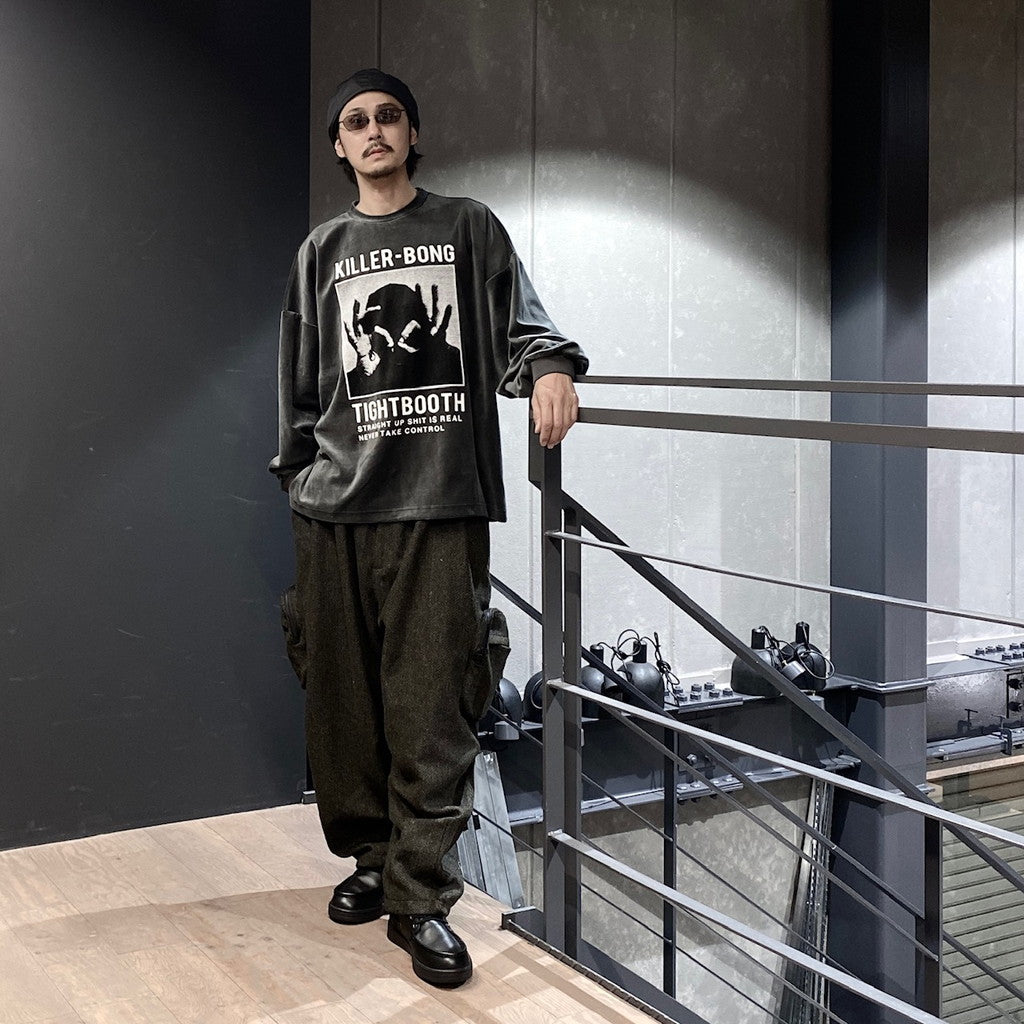 TBKB | HAND SIGN VELOURS #CHARCOAL [FW23-TBKB10]