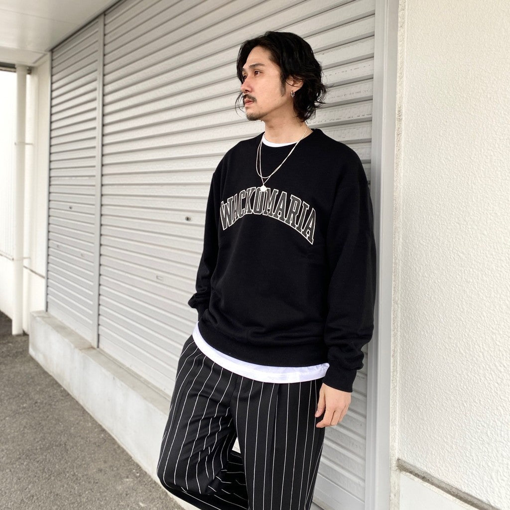 MIDDLE WEIGHT CREW NECK SWEAT SHIRT -TYPE 1- #BLACK [24SS-WMC-SS13