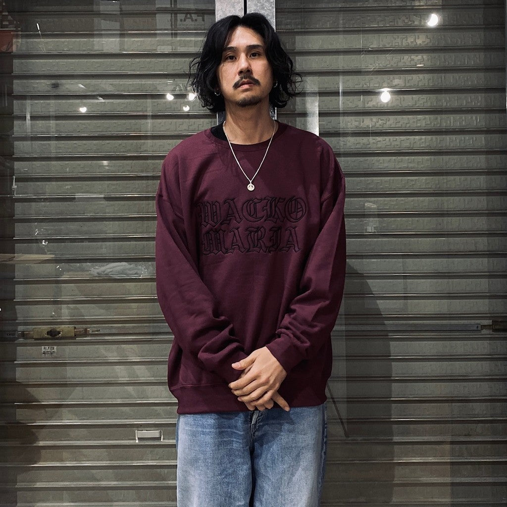 CREW NECK SWEAT SHIRT -TYPE 1- #BURGUNDY [24SS-WMC-SS01]