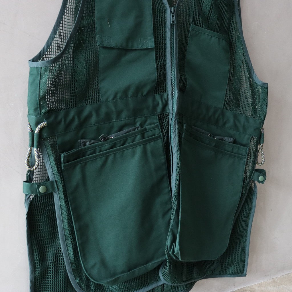 ROPE MESH LONG VEST #GREEN [FSU10241U0001]