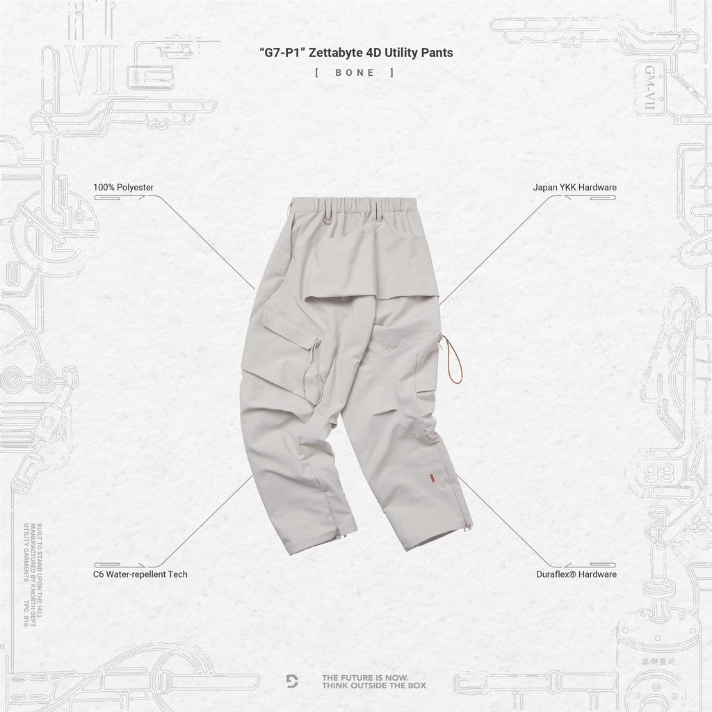 「G7-P1」 Zettabyte 4D Utility Pants #BONE [GOOPI-23AW-OCT-01]