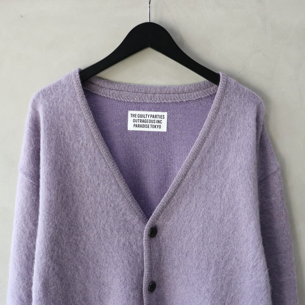 MOHAIR CARDIGAN -TYPE 1- #PURPLE [24SS-WMK-KN05]