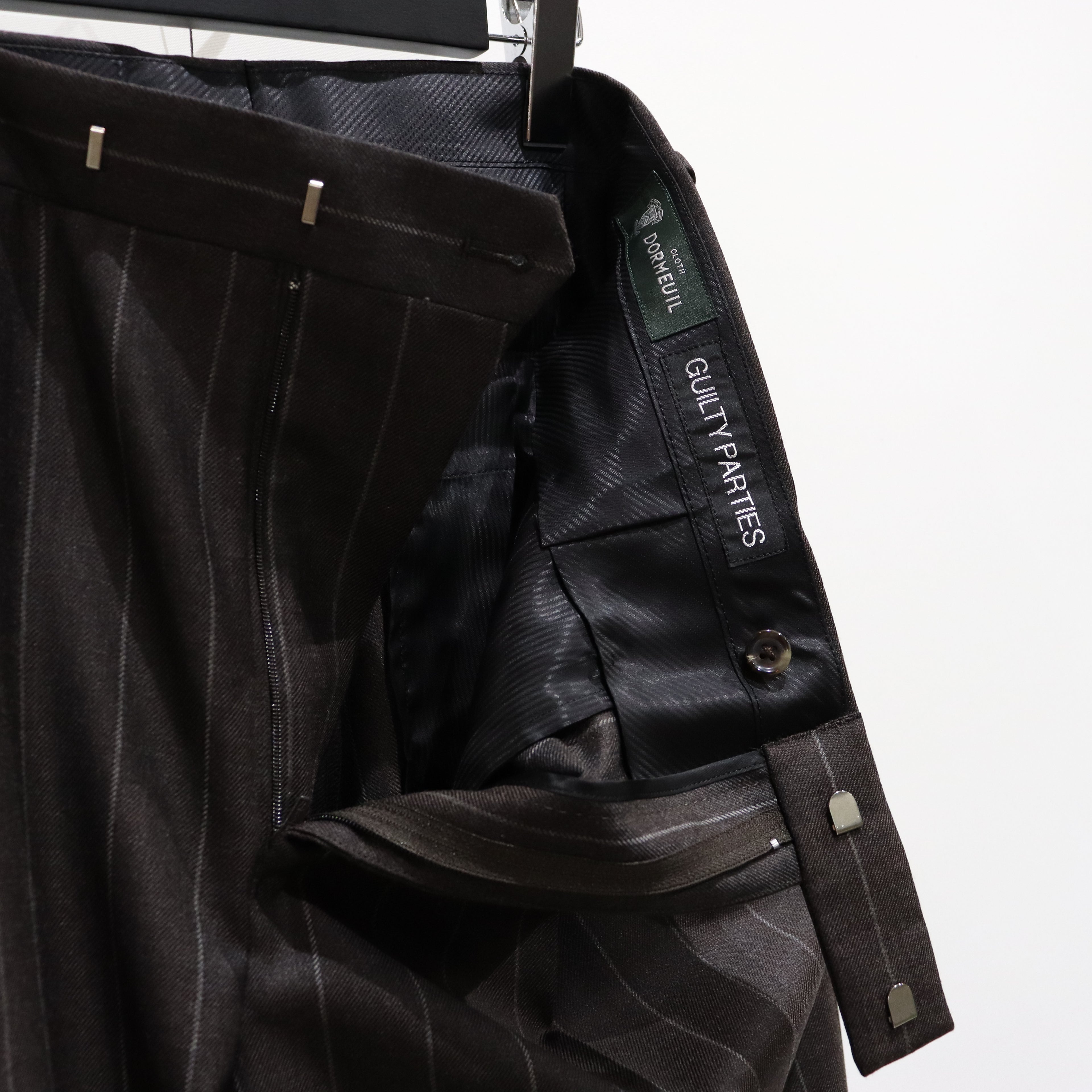 DOUBLE PLEATED TROUSERS #CHARCOAL [23FW-WMP-TR21]