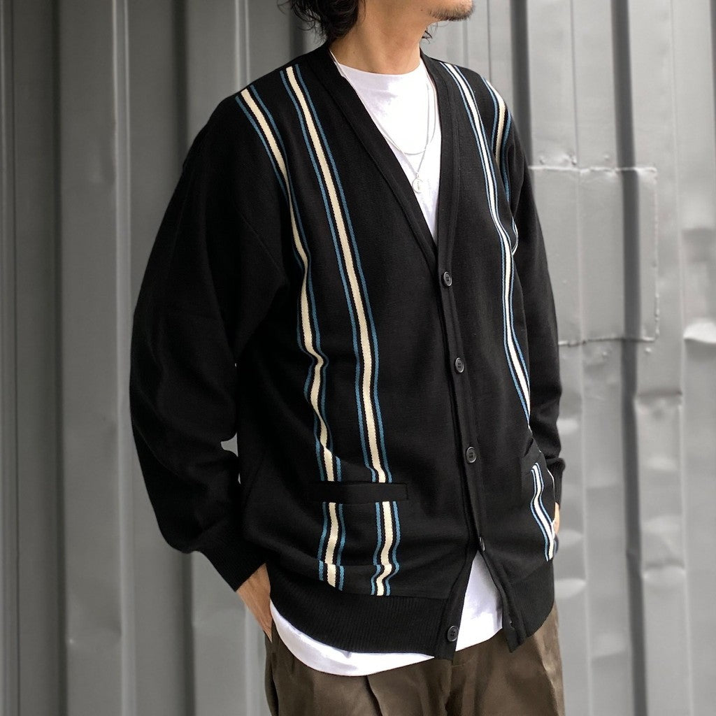 STRIPED CARDIGAN #BLACK [24SS-WMK-KN13]