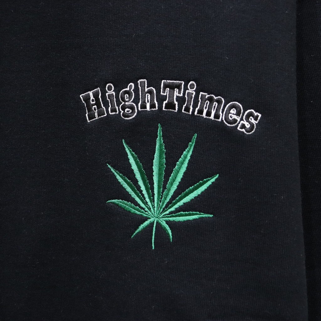 HIGHTIMES | HEAVY WEIGHT CREW NECK SWEAT SHIRT -TYPE 2- #BLACK [HIGHTIMES-WM-SS14]