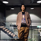 條紋開領襯衫 L/S #紫色 [24SSE-WMS-OC01]